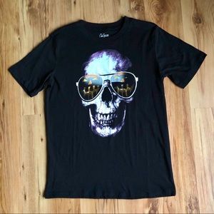 NEW Skeleton Skull Shades T Shirt Black Large 14 / 16 Unisex NWOT